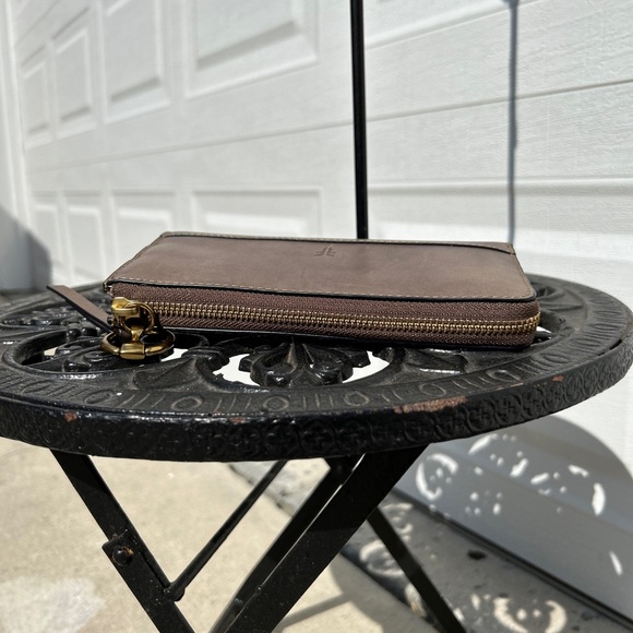 Frye Zip Wallet Grey Leather - Picture 7 of 8